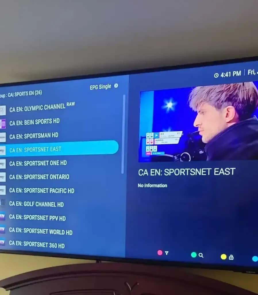 Customer TV setup with Rove IPTV